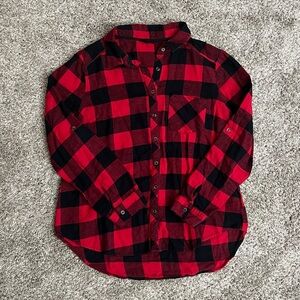 Socialite Buffalo Plaid Long Sleeve Top